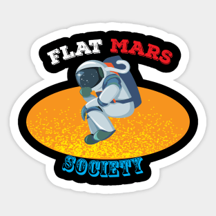 Flat mars society Sticker